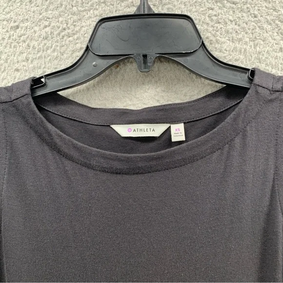 Athleta Westwood Bodycon Dress Black Tiered Waist Ruched Soft Stretch Size XS - Picture 10 of 16